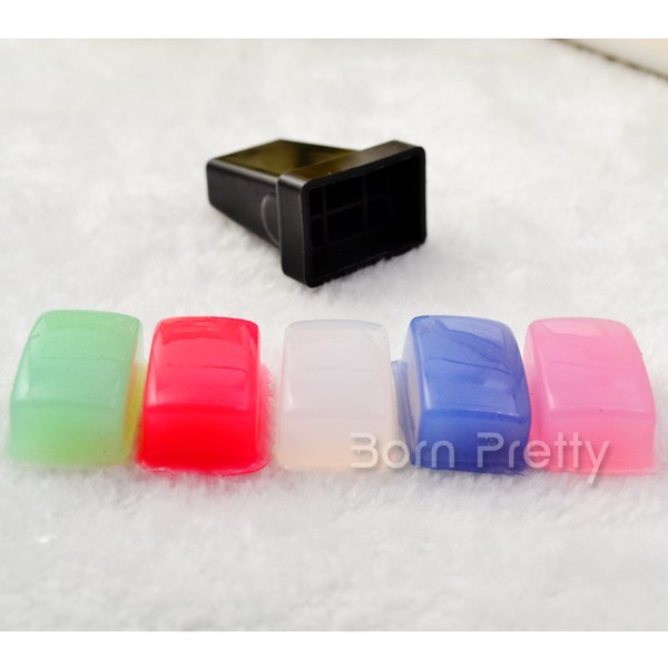 5pcs Marshmallow Squishy Stamper Head Stamping Refill Head with1pc Nail art Stamp Holder