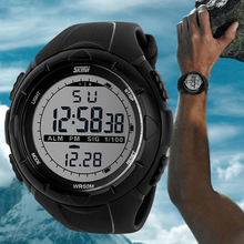 Fashion Design Men LED Digital Military Watch Dive Swim Watches Fashion Outdoor Sports Wristwatches AM1W371-Black