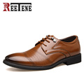 2016 Men Flats Fashion High Quality Plush Leather Shoes Men Lace Up Business Men Shoes Men