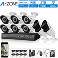A ZONE 8CH CCTV Security System 2PCS Varifocal Lens 6PCS Fixed Lens 960P AHD Camera 2TB
