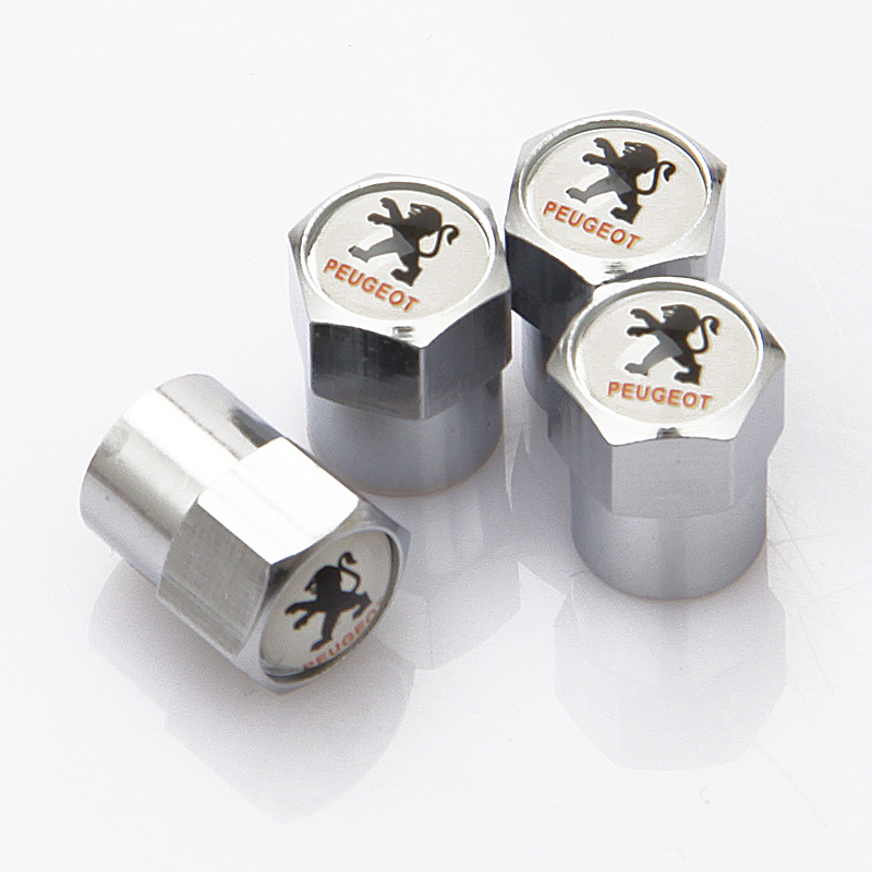 Free Shipping Car mini Wheel Tire Valve Caps Tyre Dust Caps for white