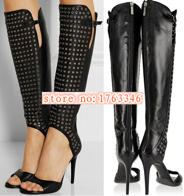 Leather Gladiator Heels | Tsaa Heel