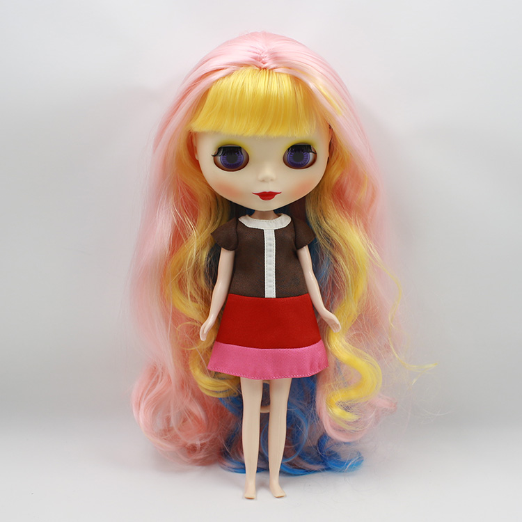 12 fashion dolls Nude Blyth doll three colors long hair boneca blyth dolls for sale