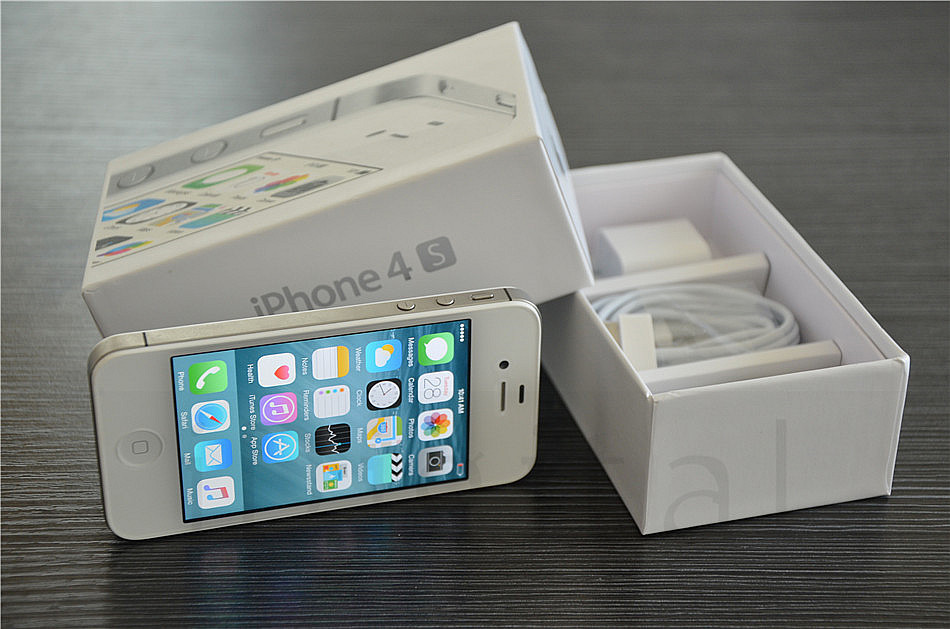 100% Original Apple iPhone 4S Unlocked Phone 16GB/32GB/64GB 3.5"IPS IOS 8 Dual Core 8MP NFC WIFI GPS 3G WCDMA Smart Mobile Phone