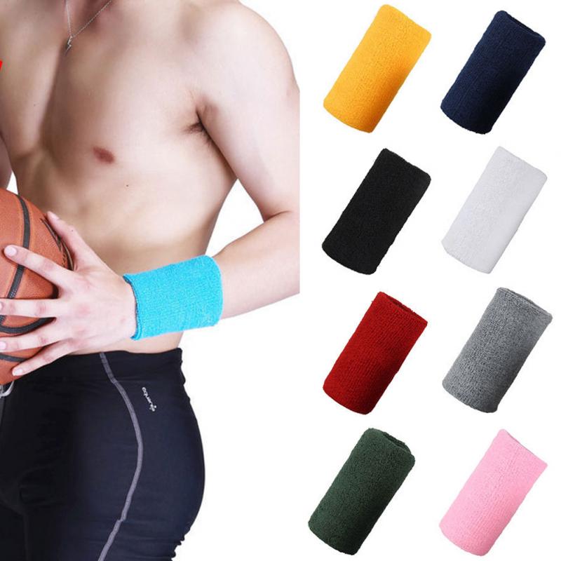 2019 Men & Women Sports Sweatband Wrist Sweat Bands Tennis Squash