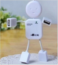 Милый 4 4-портовый концентратор высокая 24-ступенчатая USB 2.0 гуманоид сплиттер кабель адаптер