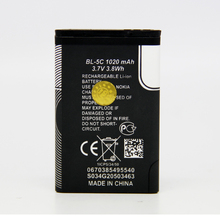 BL 5C Battery High Quality1050mAh Mobile Phone Battery Batteries for Nokia 1000 1010 1100 1108 1110