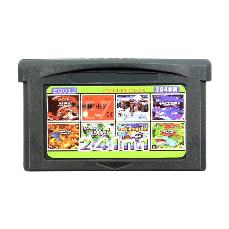 EG012 24 in 1 Game Compilations Game Cartridge Console Card English Version for GB Advance Handheld Game Player