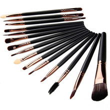 15pcs/Set Beauty Eye Make Up Brush Set Eyeliner Eyebrow Lip Brush Eye Shadow Foundation Makeup Brushes set Tools cosmetics Kits