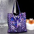 New Fashion Women s Laser Color Handbag Tote bag Ladies Shoulder Bag Same as BAOBAO LATTICE