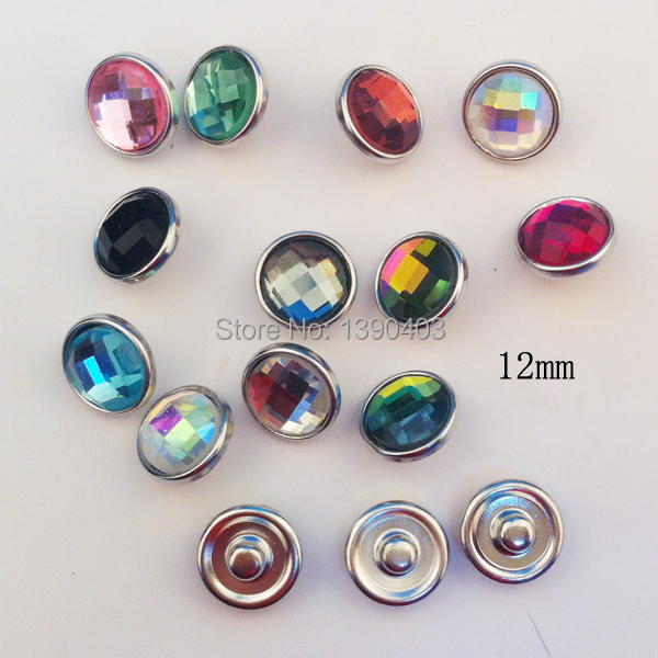 Crazy hot wholesale colorful glass ginger 12mm snap ...