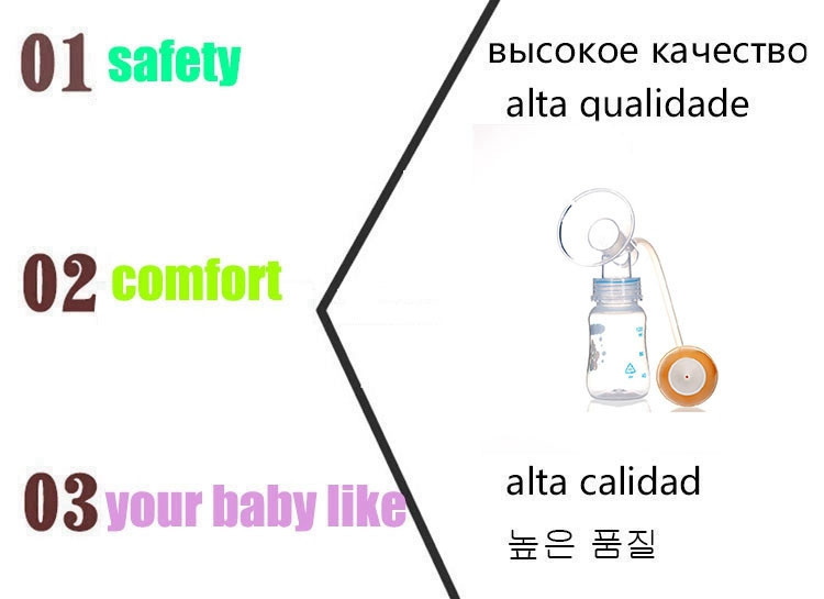 High Quality Ergonomics Baby Products Feeding Breast Pumps Baby Milk Bottle Nipple Cup Function Suck Breast Pump Squeezing Pump (1)