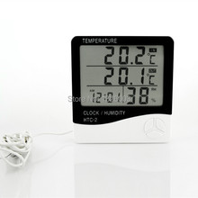 Higrotermógrafo pantalla grande LCD Digital de humedad termómetro interior exterior termohigrómetro termómetro de alarma higrómetro Meter