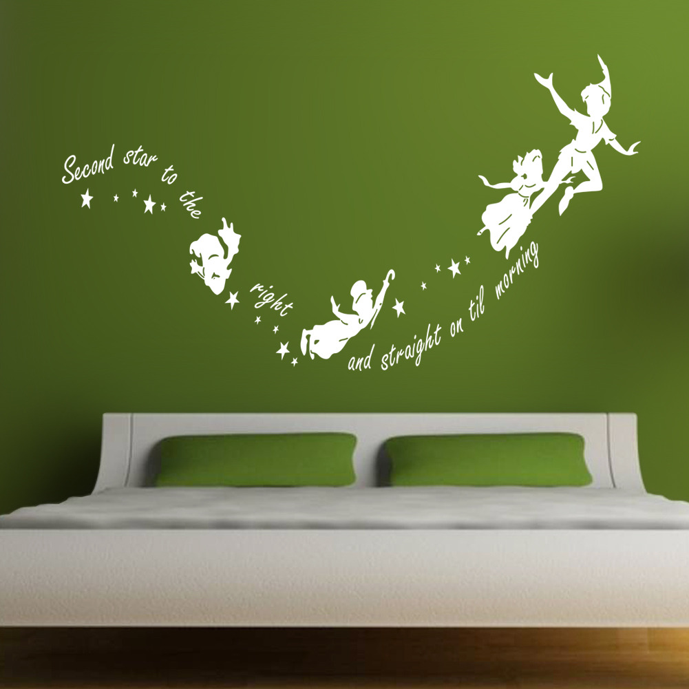 ティンカーベル第二に星右ピーターパン壁デカールステッカーキッズアート壁画 Wall Decals Stickers Kids Artpeter Pan Wall Decals Aliexpress