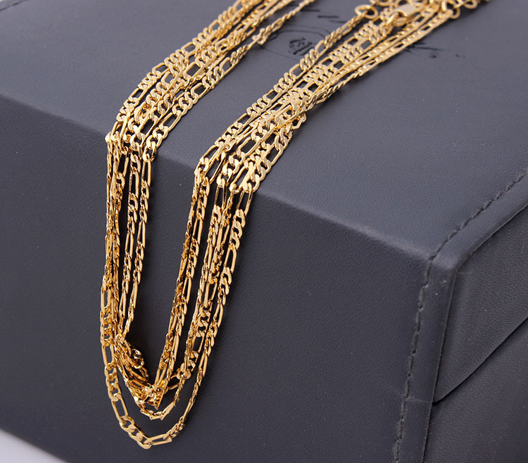 18k gold plated chain necklace for women wholesale fashion jewelry 2016 new cheap 18 20 22