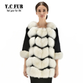 Luxury Women Fur Jacket Winter Natural Rex Rabbit Fur Coat Patchwork With Fox Fur Coats Jackets