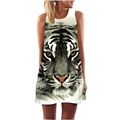 Europe United 2016 Summer Latest Fashion Women Big Yards Dress Sexy Loose Printing Leisure Round Collar
