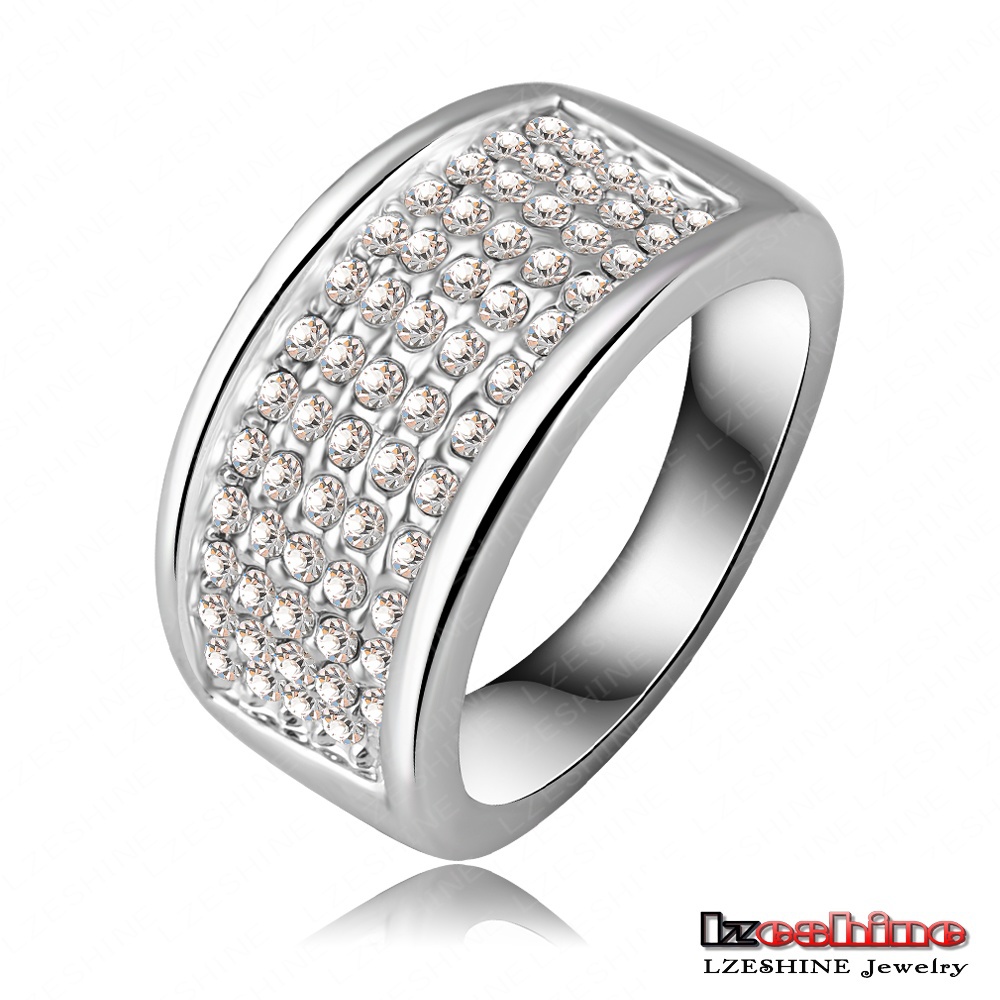 -Fashion-Mesh-Pattern-Engagement-Rings-Promise-Ring-With-Platinum ...