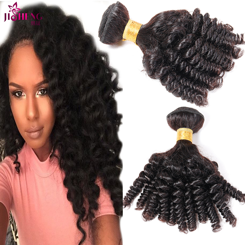 Grade 7a Funmi Hair Peruvian Aunty Funmi Bouncy Curl 3Bundles Nigerian Aunty Funmi Hair Extensions Cheap 100% Human Hair Weaving