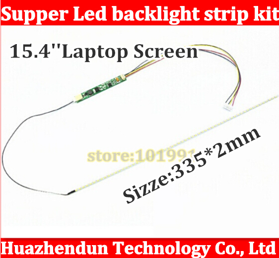 20pcs/lot 335mm 15.4'' Adjustable brightness led backlight strip kit,Update 15.4inch-wide laptop LCD ccfl panel to LED backlight