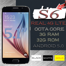 Original Logos s6 phone 5.1” Octa core Fingerprint s6 smart phone 3G Ram32G Rom Android 5.0G9200 Quad core Mobilephone1920*1080