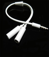 1Pcs Hot sale 3.5 mm Earphone Headphone Splitter Cable Adapter Jack Male To Double Female fone de ouvido