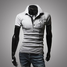 Men 2016 New Fashion Brand Summer Polo shirt Camisetas Hombre Mens Tee Print Letter Fashion Short Sleeve Sport Tee Shirts P08
