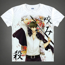 Gintama T-shirts kawaii Japanese Anime t shirt Manga Shirt Cute Cartoon Silver Soul Gin Tama Cosplay shirts 40244441291 tee 349