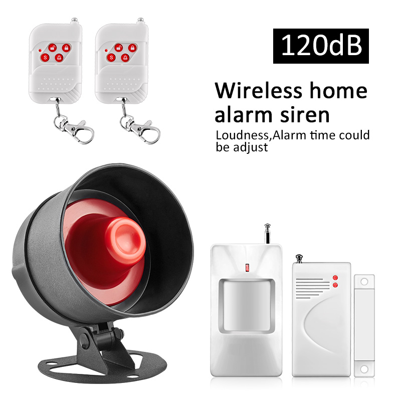 Home Security burglar wireless Alarm System KERUI Loudly Speaker Door Sensors red light Siren Horn for garage and warehouse