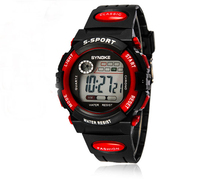 Pratical Fashion Men Women Unisex Sports Digital LED Quartz Alarm Day Date Rubber Wrist Watch 5 Colors For Female male