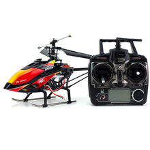 WLtoys V913 Large Alloy Frame 2.4GHz 4CH Single Blade Remote Control RC Helicopter Airplane with Built-in Gyro (Black+Red)