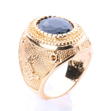 2015 Fashion Jewelry Big Ring Gold Vintage Jewelry Tibetan Silver Alloy Punk Rock Circular Black Ring Men