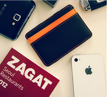 2014 South Korea magic wallet New Mens MAGIC MONEY clips for men purse orange green size