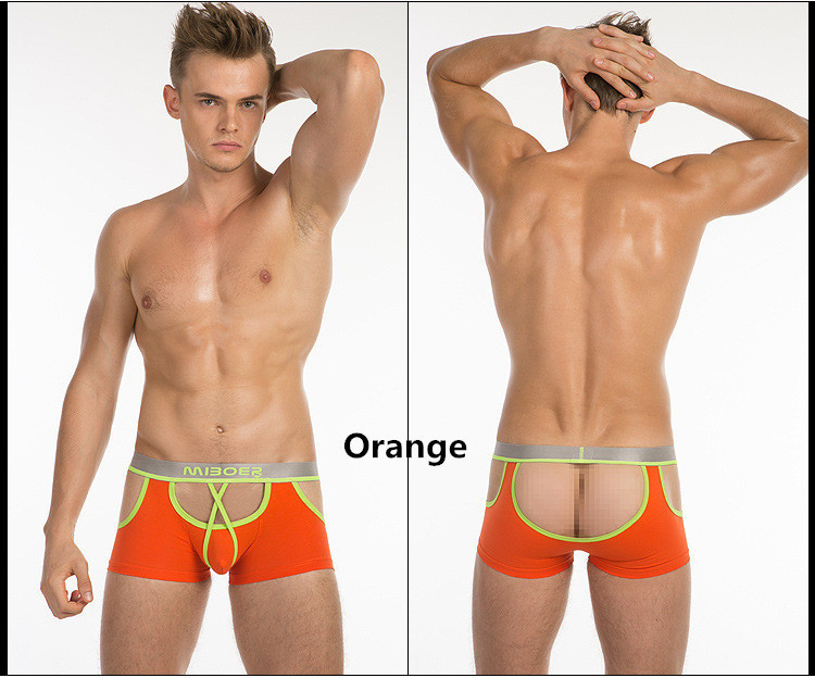 Brand Men's underwear fashion sexy cotton boxer pants U convex design ...