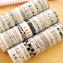Details about 10/Lot Random Cartoon Washi Masking Tape DIY Decor Sticky Stationery Adhesive