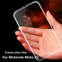 0.3mm Ultra Thin Clear Transparent Soft TPU Case forMotorola Moto X 2nd Gen X2 X+1 XT1095 XT1097 back case cover