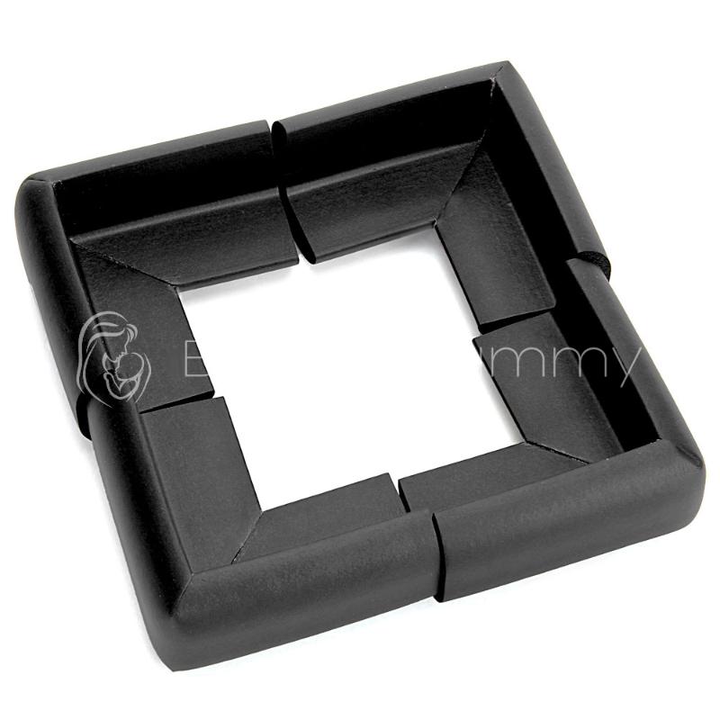 4 Black Baby Safety Edge Table Corner Guard Protector Cushion Soft Strip Bumper