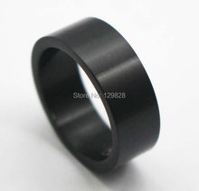 Men’s Black plating wedding bands rings Stainless steel Black plain Matt rings factory wholesale High end quality