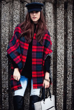 Lady Women Neck Warm font b Tartan b font Grid Pashminas Reversible Shawl Scarf Wrap free