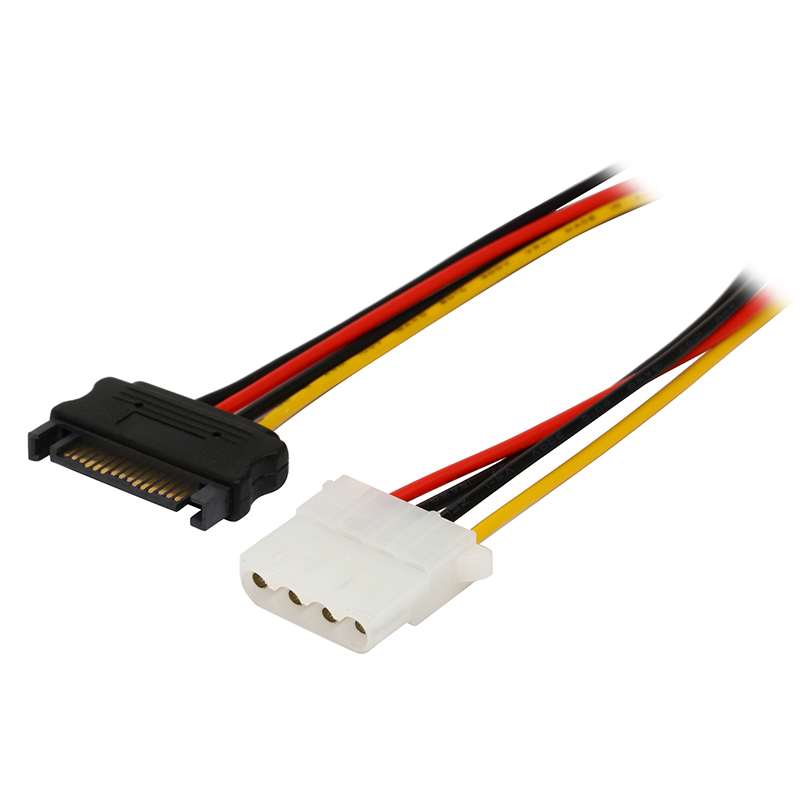 12 Inch SATA Male To 4 Pin Molex LP4 Female IDE Hard Drive Power