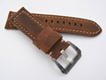 High Quality Handmade Leather Watchbands Brown Strap 22mm 24mm for Panerai with Buckle Fast Delivery