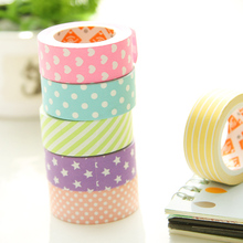 6 pcs/Lot Decorative adhesive tapes Paper washi tape 15mm*5m masking sticker for scrapbooking stationery school supplies F944