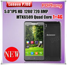 Original Lenovo P780 5.0″ HD IPS 1280*720P capacitive screen mtk6589 quad core android 4.2 RAM 1G ROM 4G 8.0MP cam smart phone