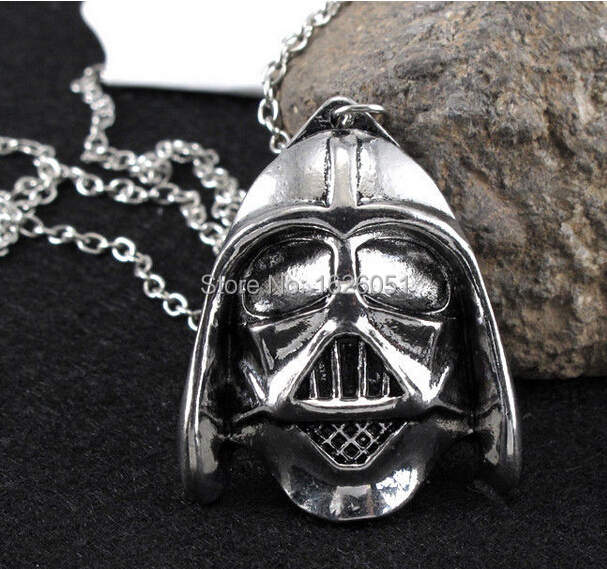 Star Wars Darth Vader s Helmet Pendant Charms Retro Silver Chain Necklace Jewelry