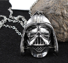 Star Wars Darth Vader’s Helmet Pendant Charms Retro Silver Chain Necklace Jewelry