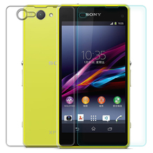 2pcs one Front one Back Premium Tempered Glass Protector for Sony Xperia Z1 Compact M51W 9H