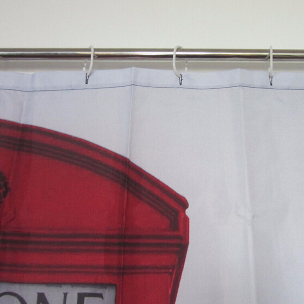 HOT London Big Ben Pattern Shower Curtain Polyester Waterproof Bath Decor 