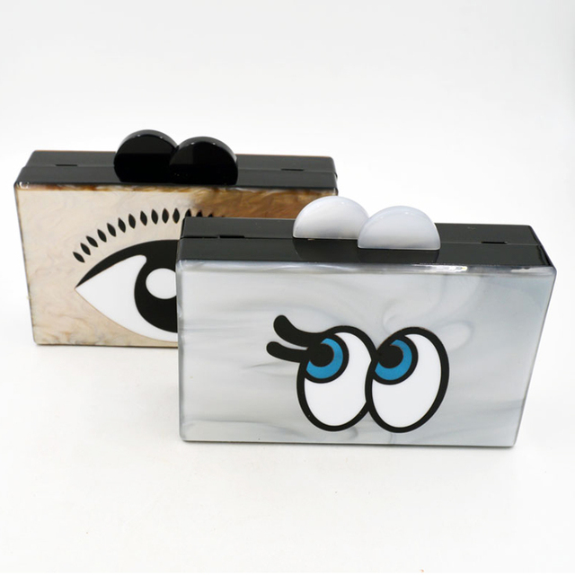 2016 Acrylic new design fashion personality cartoon eyes casual party clutch handbag shoulder bag messenger bag ladies purse