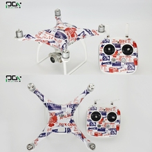 Hot Sell PGY DJI Parts Skin Stickers Decals 3M PVC for FPV Drone Rc DJI Phantom 4 Body Set Transmitter Fast Shipping