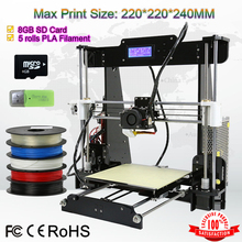 Omni Full Acrylic Reprap Prusa I3 LCD Screen control 3D Printer Machine 3 D Print impressora DIY KIT High Accuracy+4kg Filaments